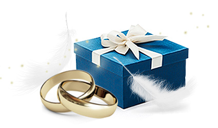 Cadeau et un bouquet de fleurs